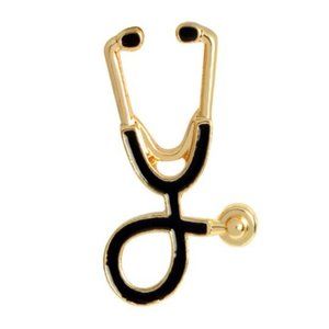 Stethoscope enamel pin